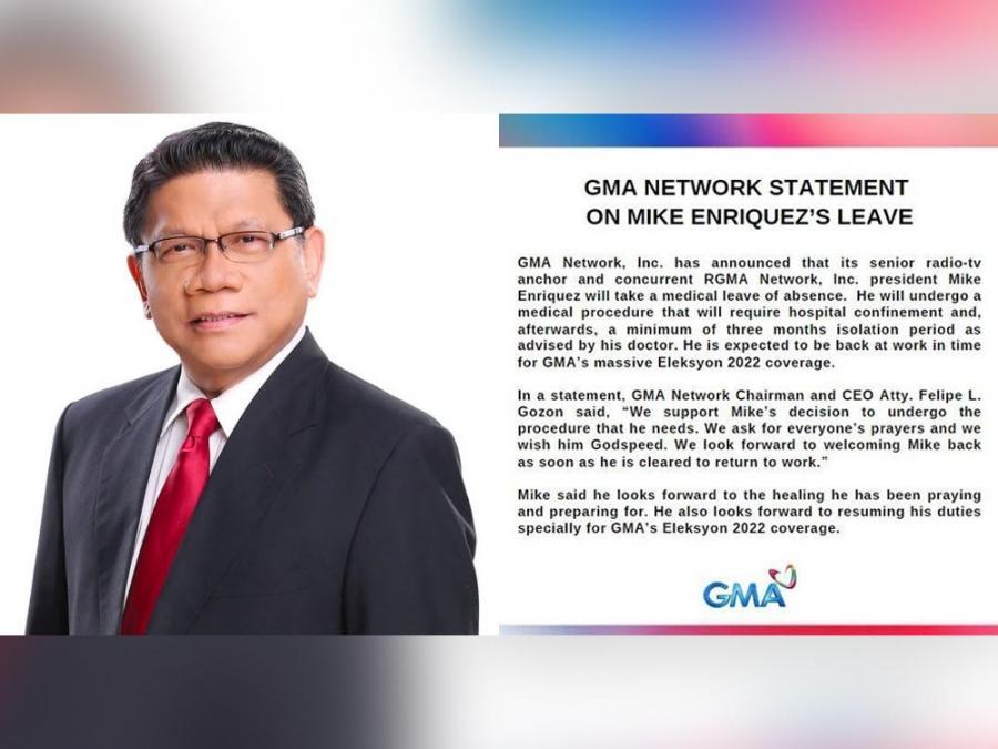 READ GMA Network's statement on Mike Enriquez's leave GMA Entertainment