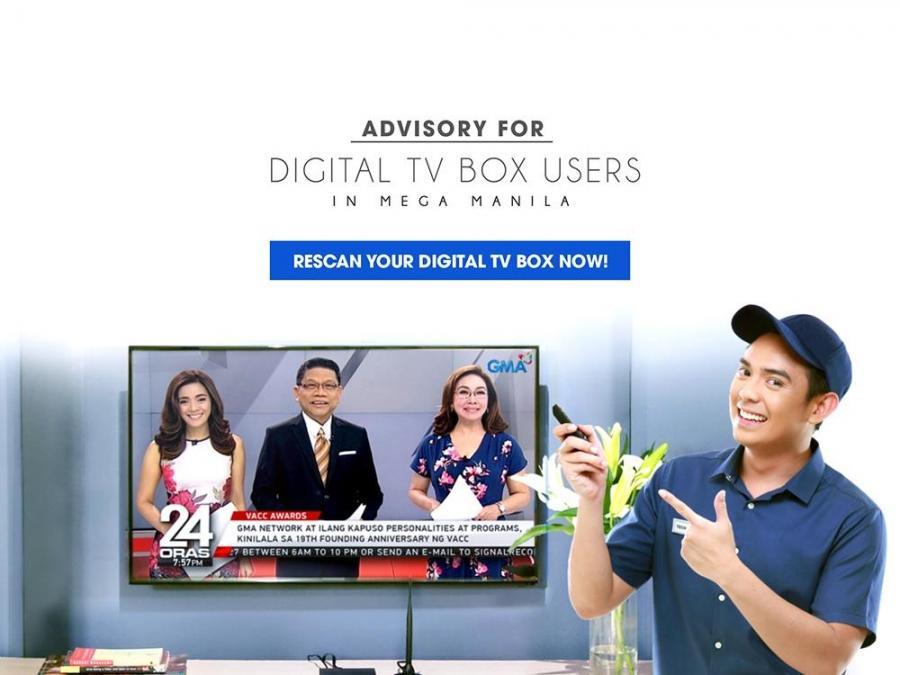 GMA Network Advisory: Rescan digital TV box now.