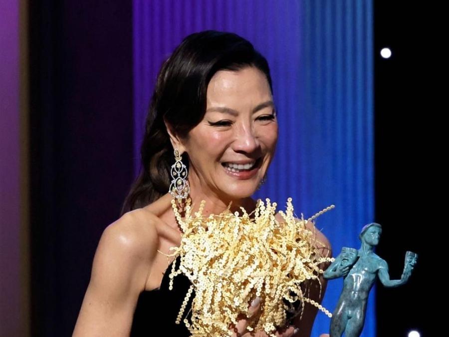 Michelle Yeoh becomes first Asian to win best actress at the SAG Awards