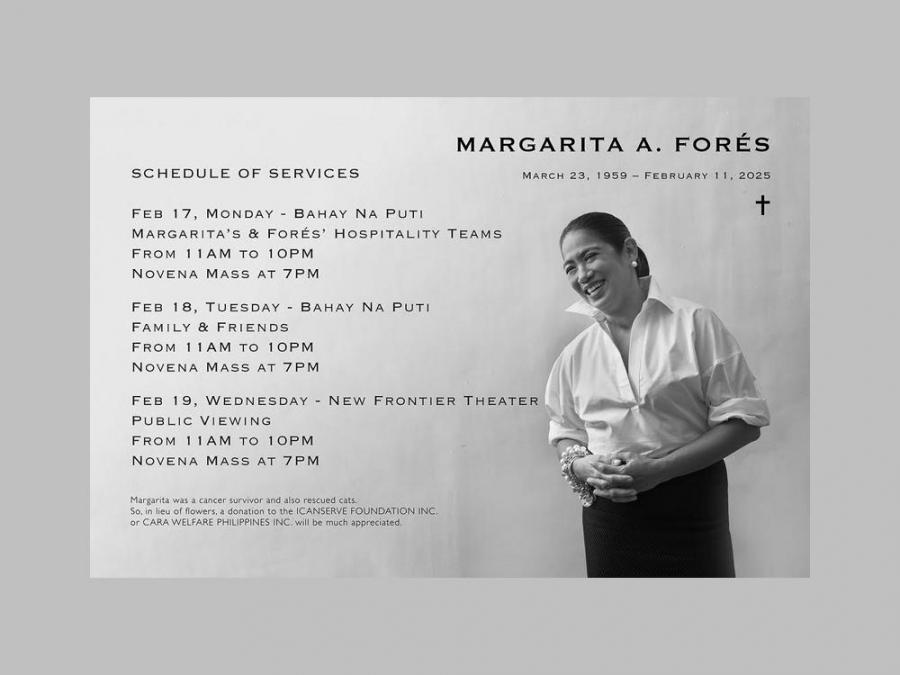 Chef margarita for s family shares wake details