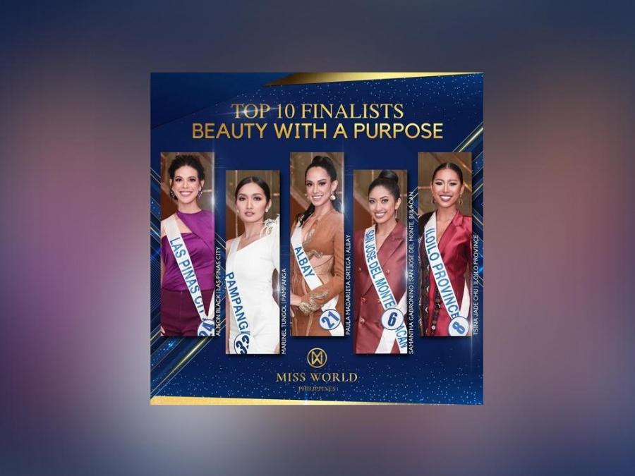 Miss World Philippines Beauty with a Purpose competition finalists