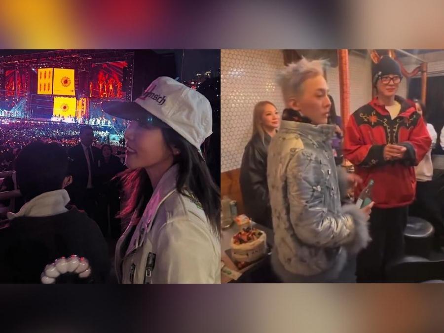 Sandara Park, EXO Chanyeol in G-DRAGON concert