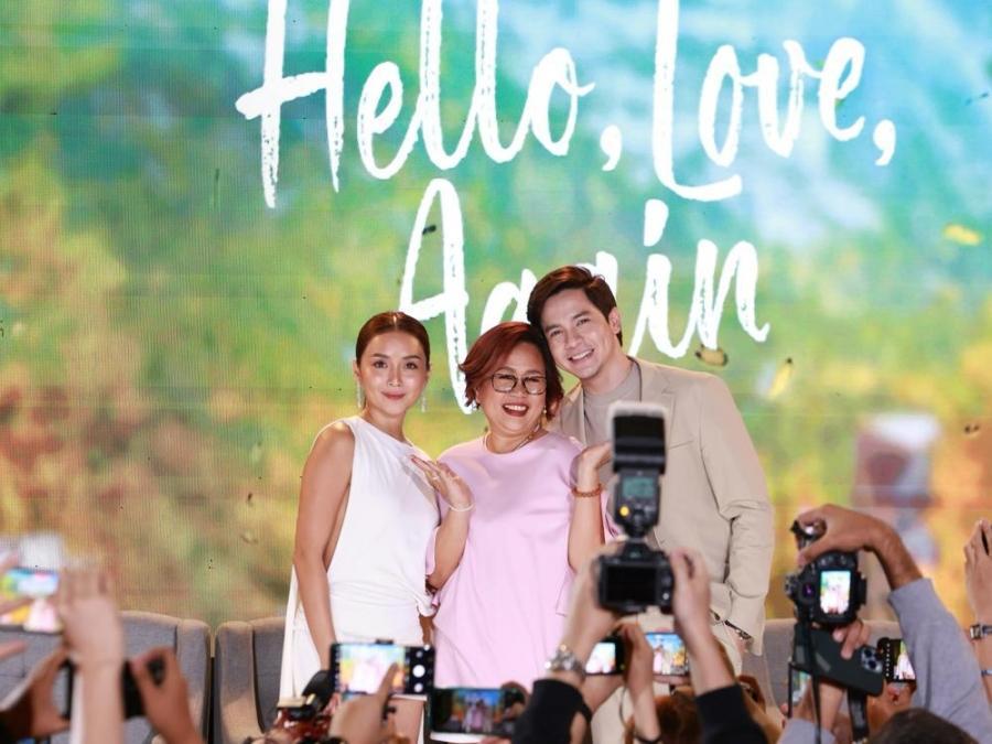 Alden Richards and Kathryn Bernardo with Cathy Garcia Samapana