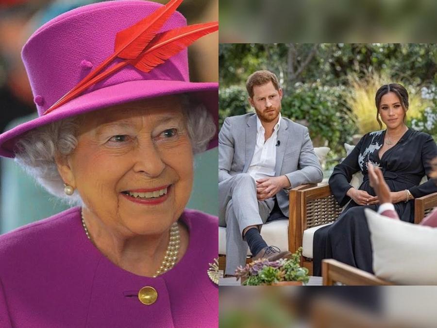 Queen Elizabeth II Prince Harry and Meghan Markle