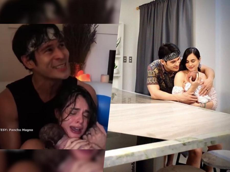 pancho magno and max collins with baby skye anakin