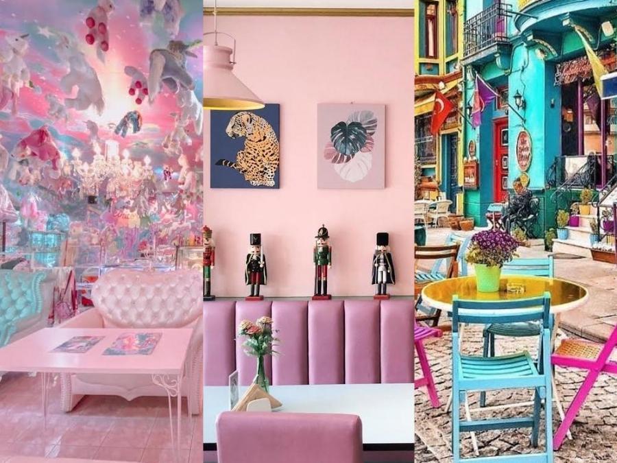 colorful cafes