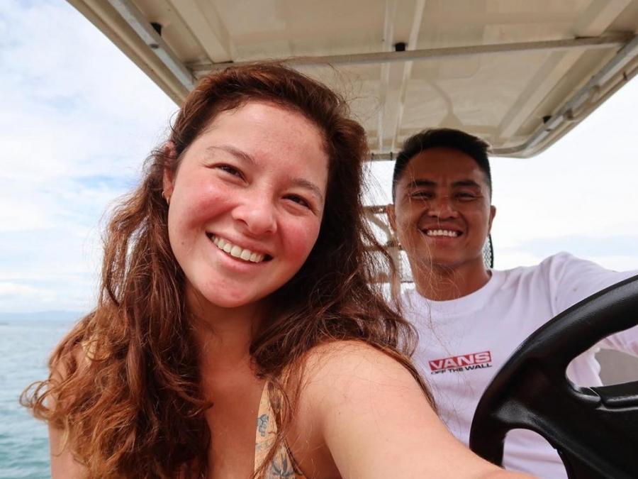 Andi Eigenmann Philmar Alipayo surf school in Siargao