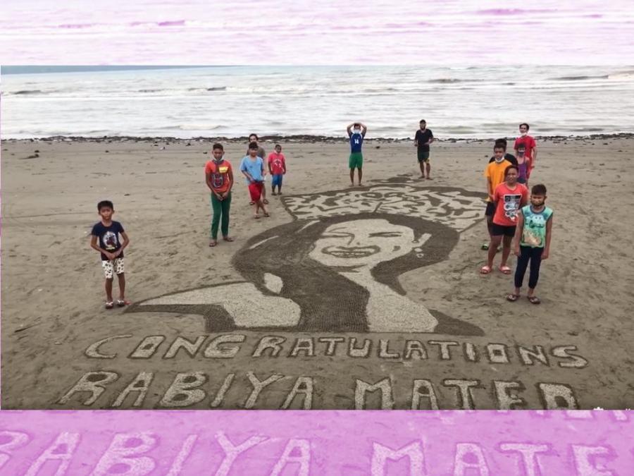 Sand art of Rabiya Mateo