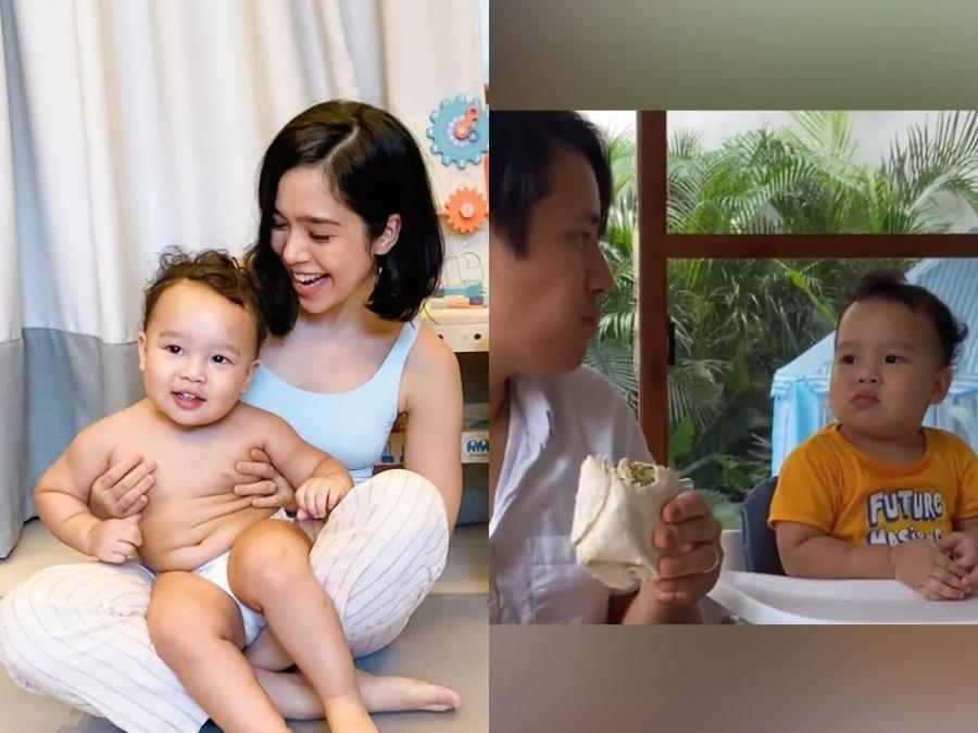 Saab Magalona-Bacarro and baby Vito Bacarro