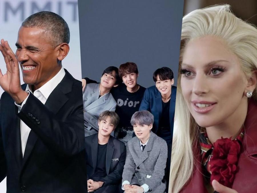 Michelle Obama Barack Obama BTS and Lady Gaga