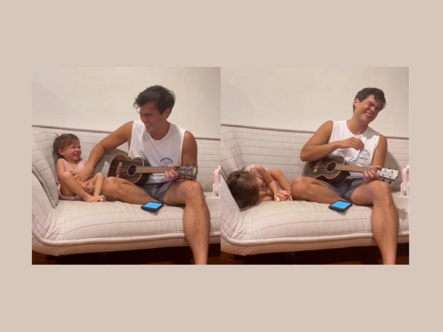 Erwan Heussaff and daughter Dahlia