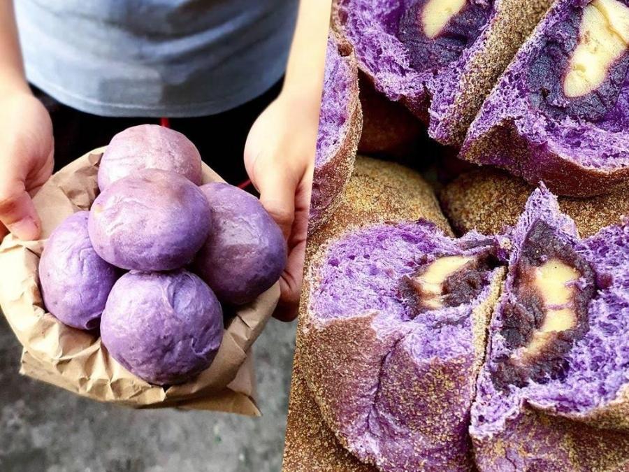 Ube cheese pandesal
