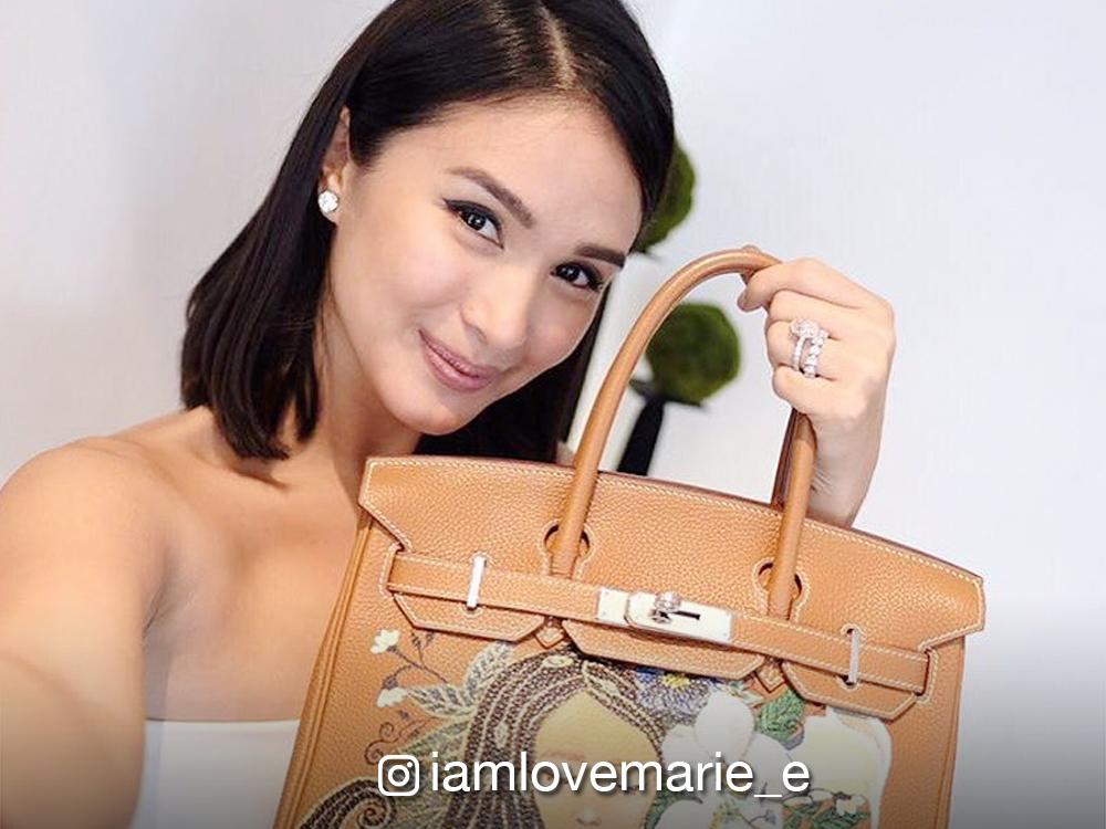 Kim Chiu shows collection of luxury bags, including an Hermes painted by  Heart Evangelista
