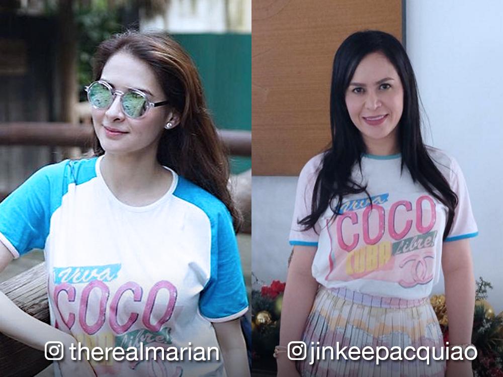 Fashion queens Marian Rivera and Jinkee Pacquiao twin for the