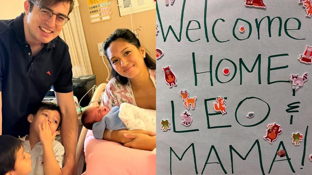 Roxanne Barceo and her third baby