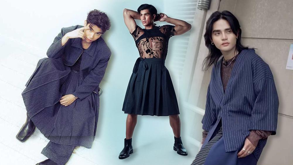 Men in skirts Xian Lim, Pablo, Jericho Rosales