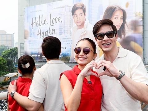 Alden Richards, Kathryn Bernardo visit 'Hello, Love, Again' billboard in  GMA Network Center | GMA Entertainment