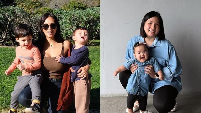 Beautiful millennial celebrity moms