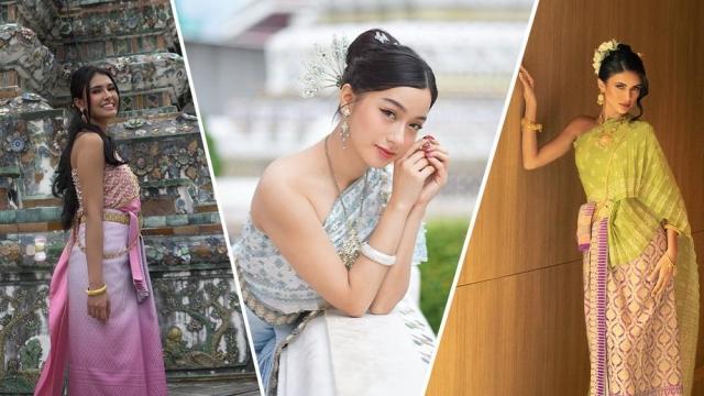 Filipina celebrities stun in traditional Thai dresses