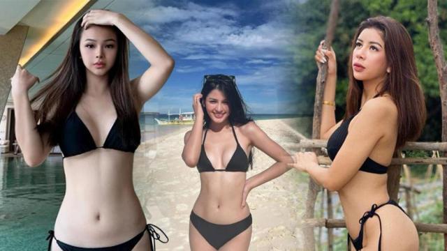 Stunning photos of celebrities in their sexy black swimsuit