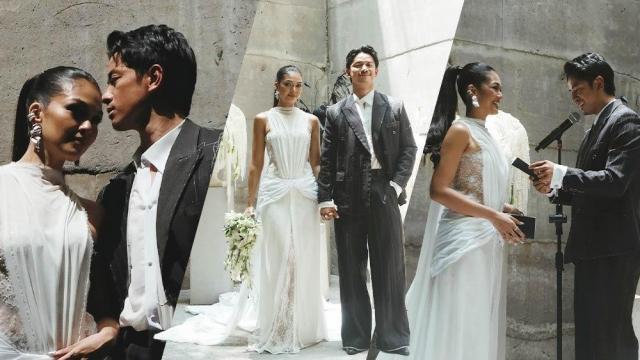 Angelique Manto and David Guison's chic and intimate wedding