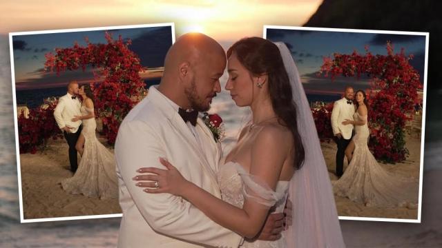 Phoebe Walker and Rico Robles happily tie the knot