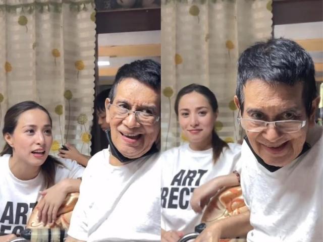 Cristine Reyes and adoptive father Metreng