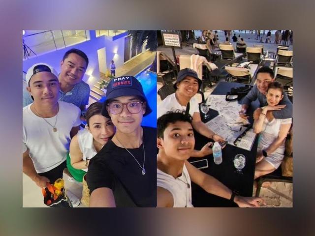 Ariel Rivera and Gelli de Belen with their sons Joaquin and Julio