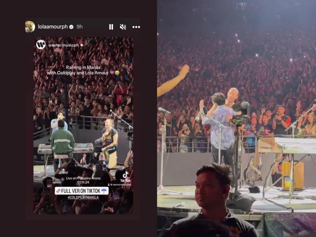 Chris Martin singing Raining in Manila in PH concert