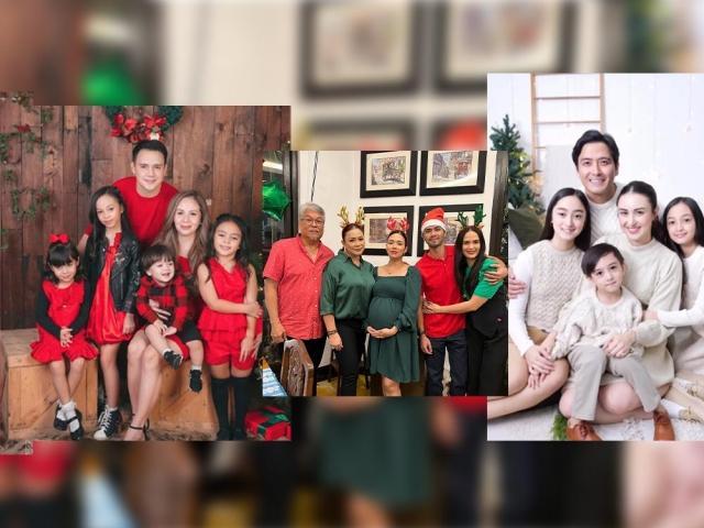 celebrity families christmas photos