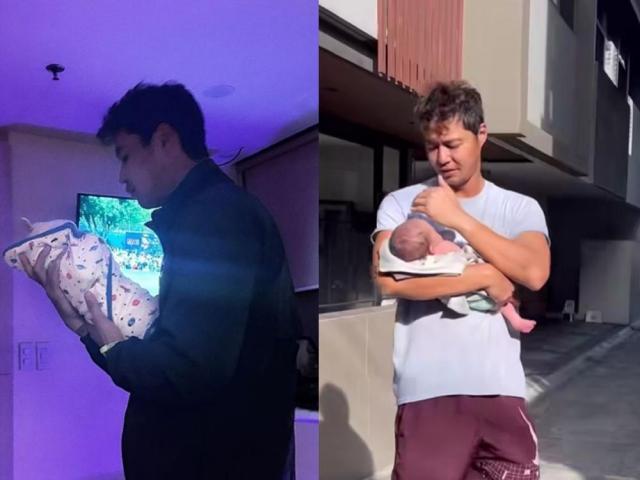 Zanjoe Marudo and baby M