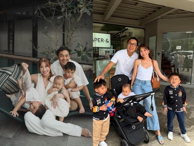 Slater Young Kryz Uy and kids