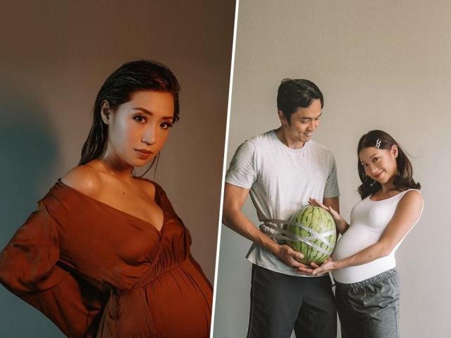 Kryz Uy and Slater Young in a maternity shoot