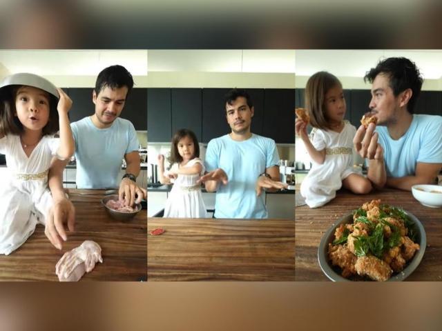 Dahlia with dad Erwan Heussaff