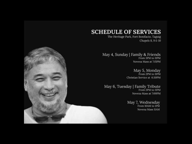 wake details of Ricky Davao