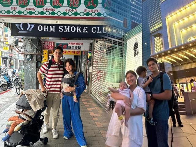 Juancho Triviño, Joyce Pring-Triviño, Alonso Eliam Triviño, Agnes Eleanor Triviño in Taipei, Taiwan