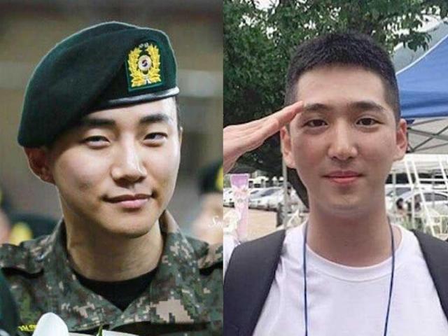 Korean male celebrities in the military