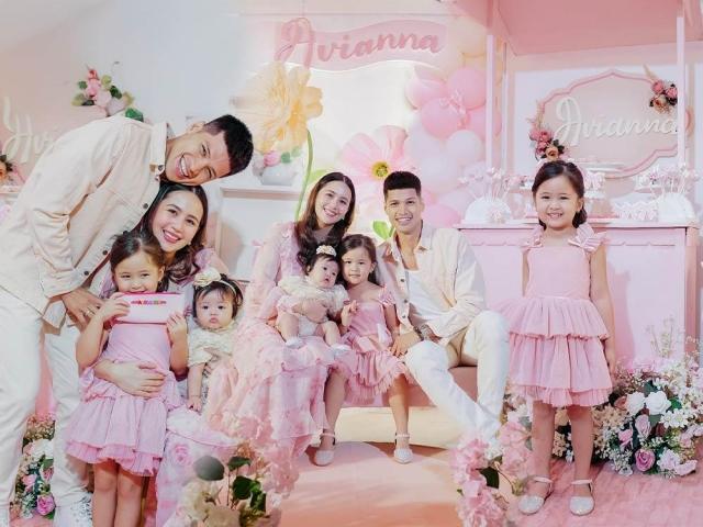 vin abrenica, sophie albert, ava, and amara