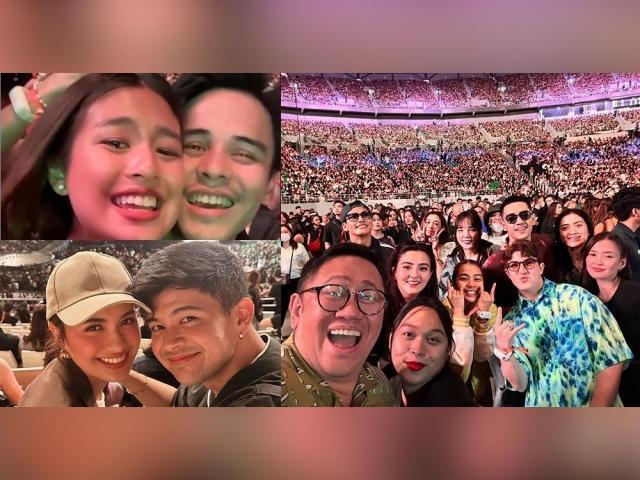 Gabbi Garcia Khalil Ramos Julie Anne San Jose Rayver Cruz and Tahanang Pinakamasaya at Coldplay in Manila
