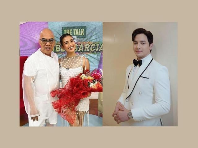 Gabbi Garcia and Alden Richards with Boy Abunda