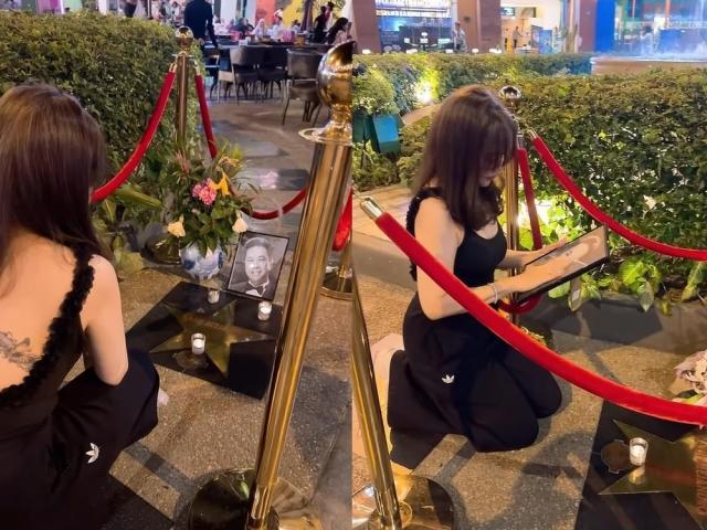 Alynna Velasquez visits Hajji Alejandro's Walk of Fame