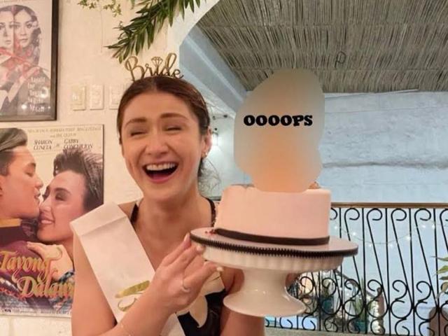 carla abellana holding a cake