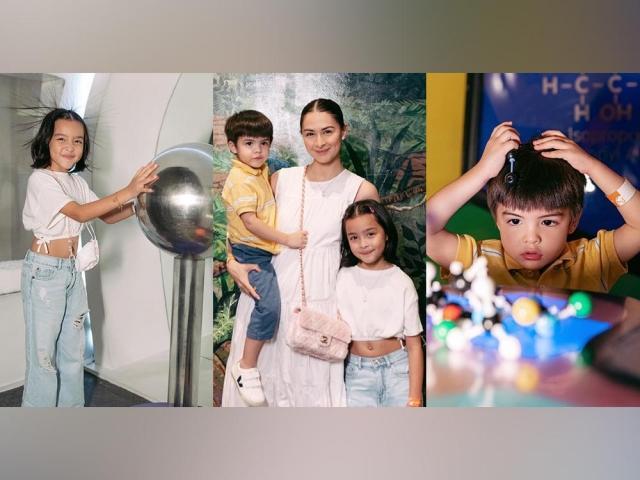 Marian Rivera with Zia and Ziggy Dantes at the Mind Museum