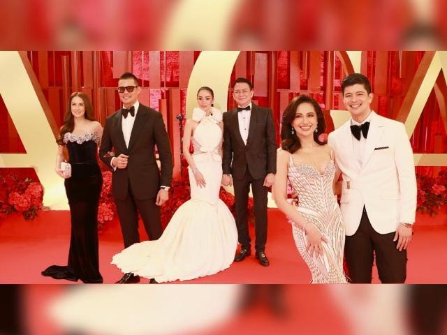 Marian Rivera, Dingdong Dantes, Heart Evangelista, Chiz Escudero, Julie Anne San Jose and Rayver Cruz at the GMA Gala 2024