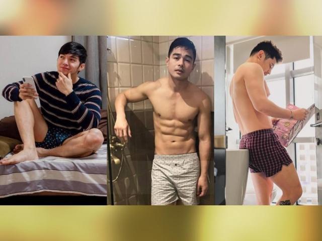 Male celebrities in their boxer shorts