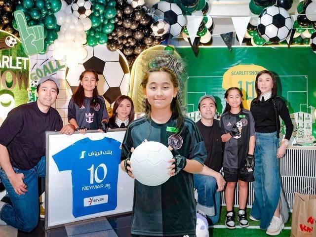 Scarlet Snow enjoys her 10th birthday with a sports-themed celebration