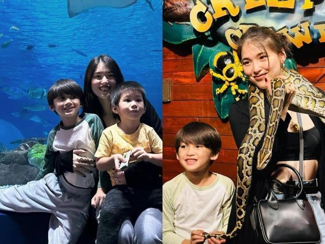 kylie padilla with kids in manila ocean park