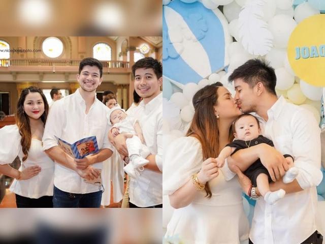 At the baptism of Rodjun Cruz and Dianne Medina son