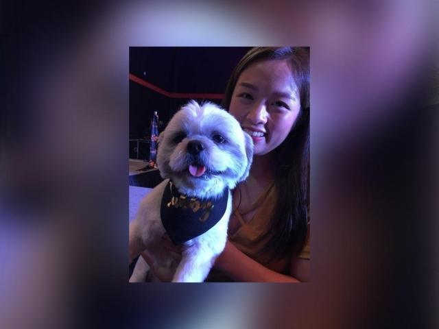 Trina Legaspi and dog Tubby