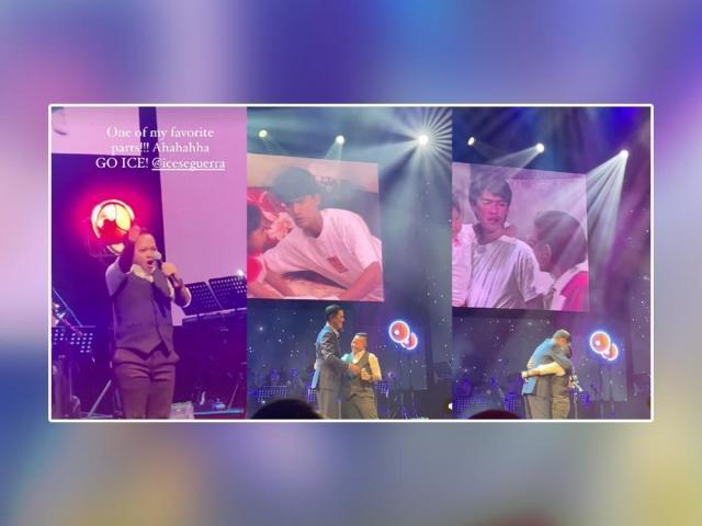 ice seguerra and vic sotto at ice anniversary concert